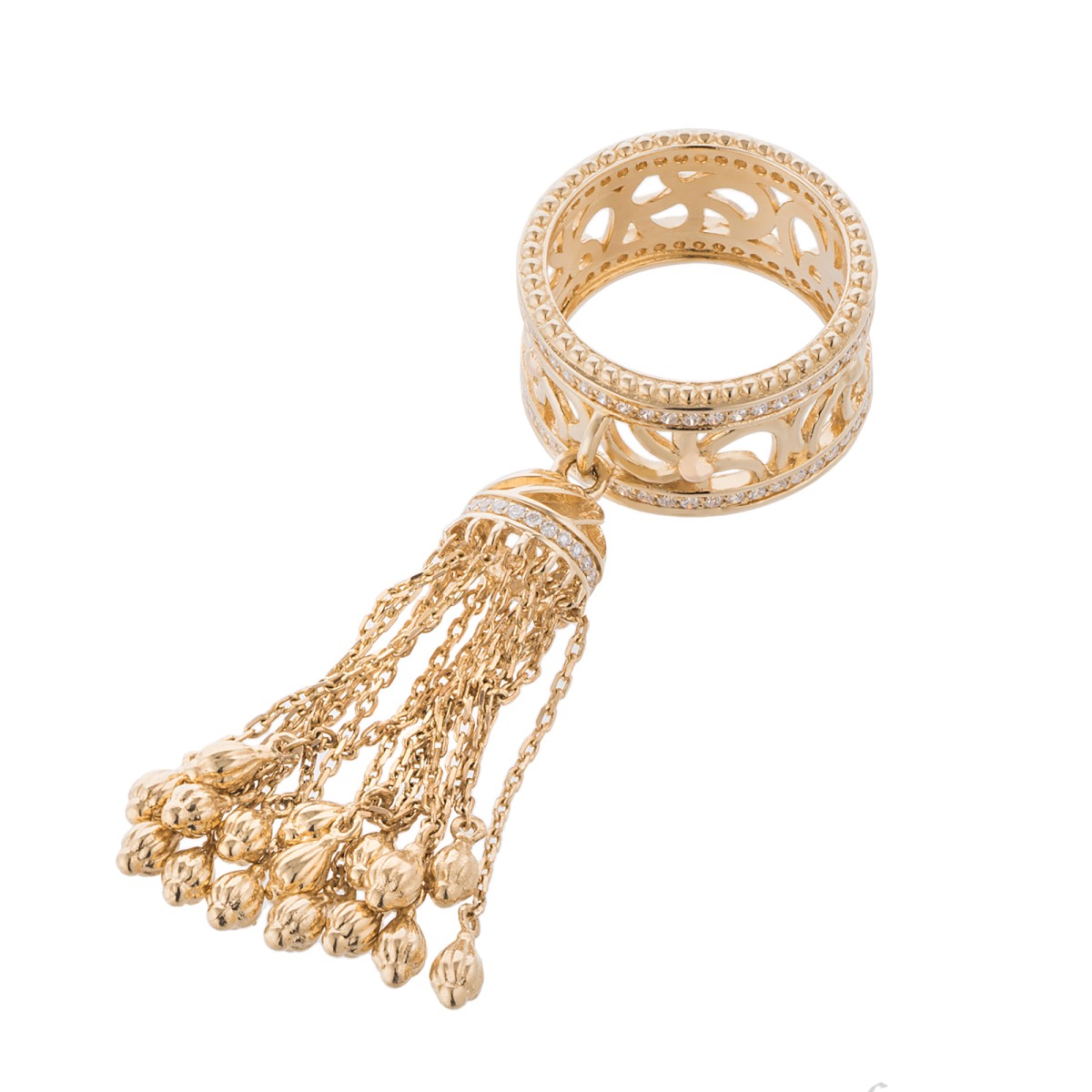 Tassel diamnd ring