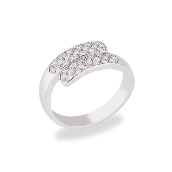 Diamond hugged wedding band
