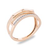 Pyrimed three line diamond ring