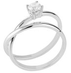 Double loop diamond ring