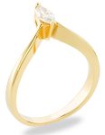 Marquise cut diamond ring