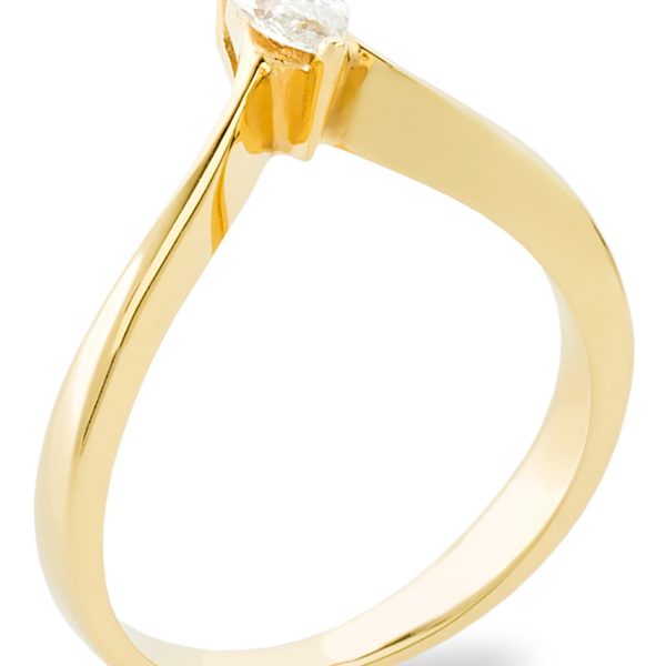 Marquise cut diamond ring