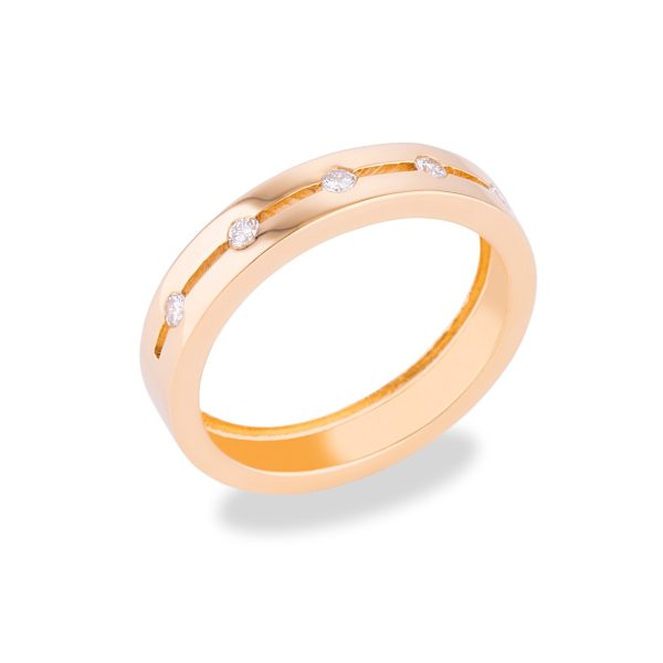 Half Bezel setting diamond ring