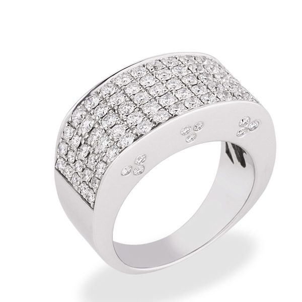 Diamond rowed ring