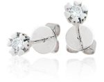 Prong set diamond stud earrings