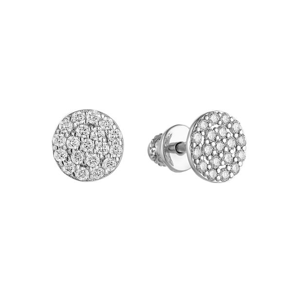 Scattered stone stud earrings