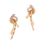 Knot diamond earrings