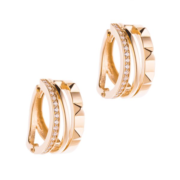 Diamond hoop earrings