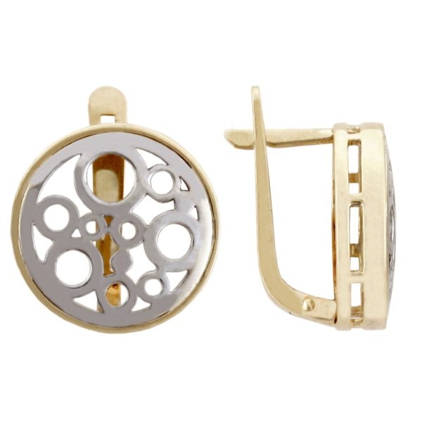 Circle ornament earrings