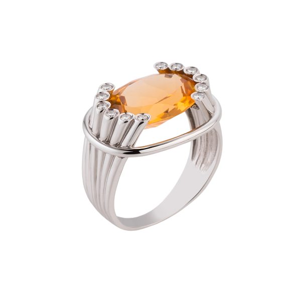 Ring with oval cut  natural gemstone