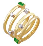 Emerald and diamond ring